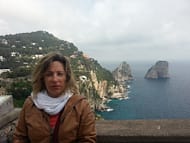 Faikaa woman on the island of capri on the back the sea