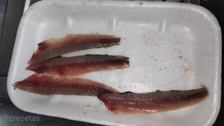 four clean anchovy fillets