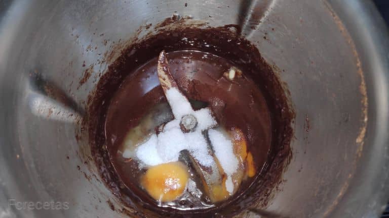 eggs and sugar added to the jar