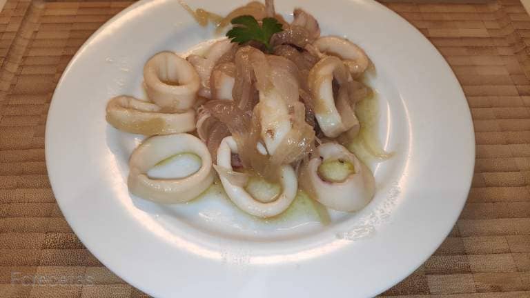 calamares con cebolla